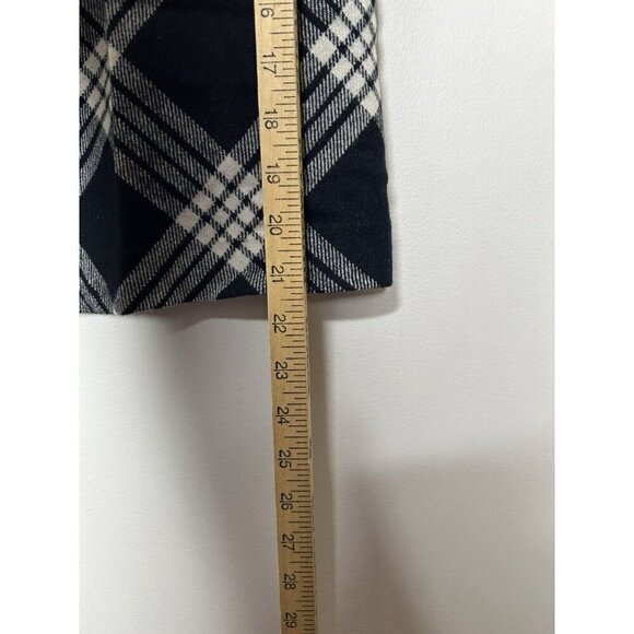 Talbots Women Black Buffalo Plaid Checkered Pencil Skirt Wool Blend Size 12 - Picture 6 of 10